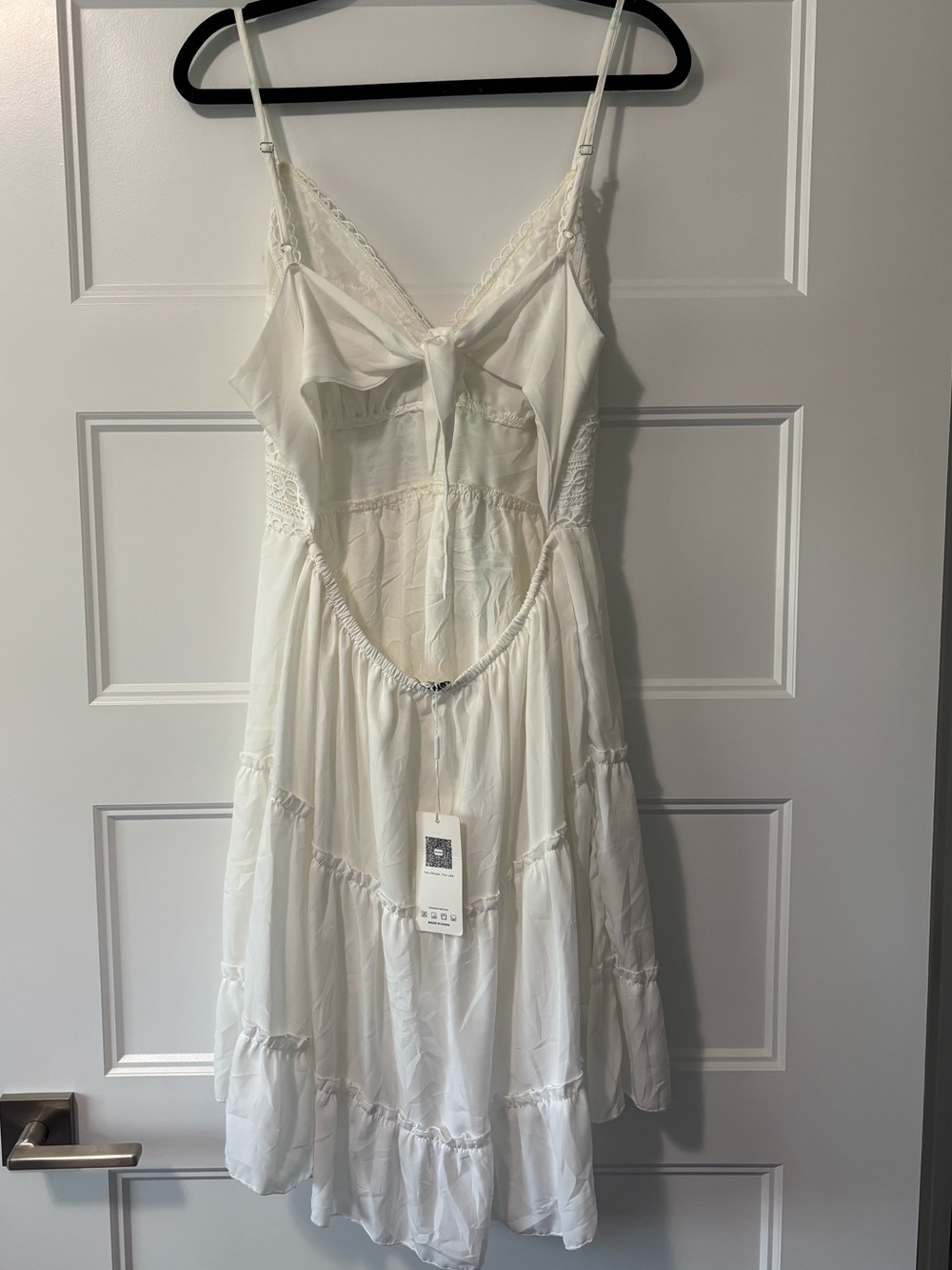Ecowish White Lace Tiered Summer Dress - Picture 9 of 13